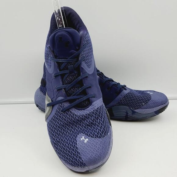 Under Armour Mens Anatomix Spawn 2 3023322-400 Blue Basketball Shoes, Size 18 - Picture 1 of 7